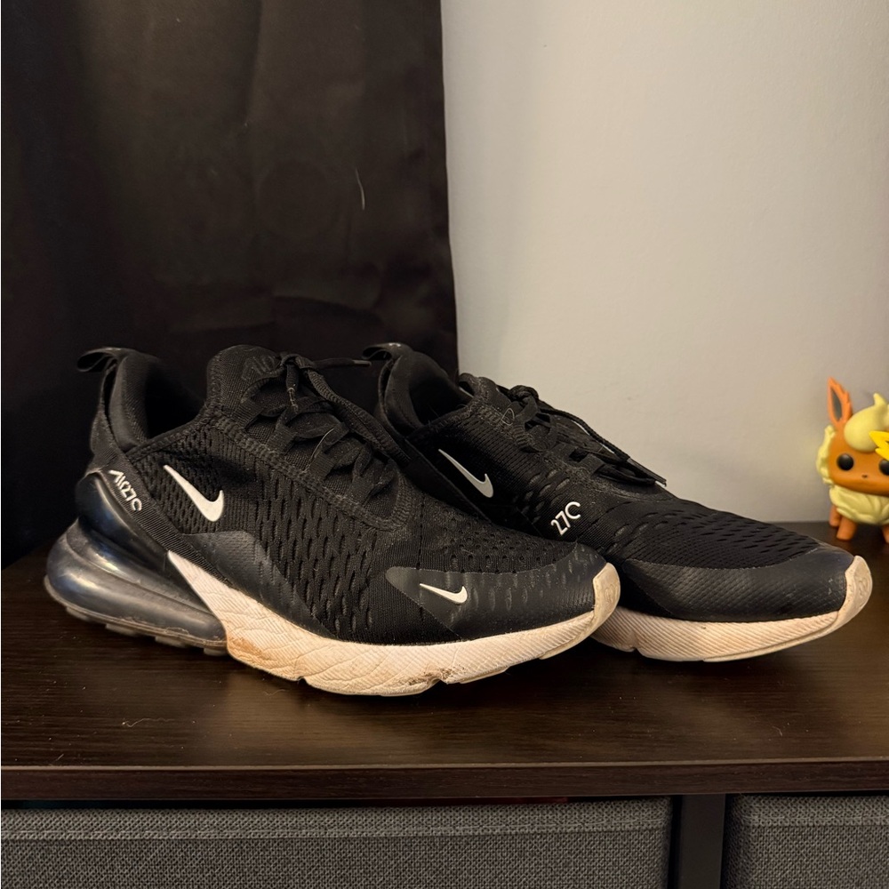 Nike Black and White Air Max 270 Shoes